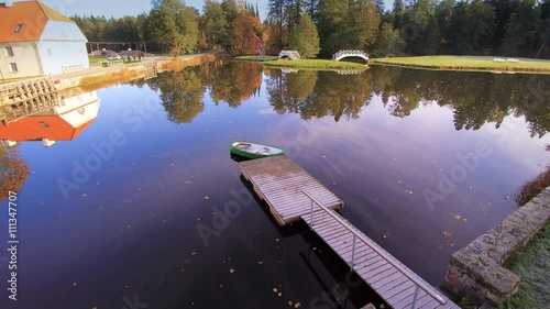 The small lake in the one of the manors found inside the Lahemaa National Park in Estonia photo