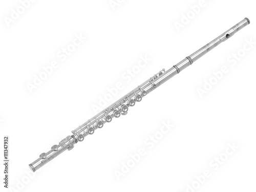 Aged Flute isolated 3D rendering