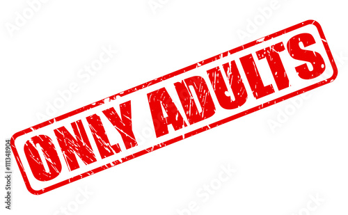 ONLY ADULTS red stamp text