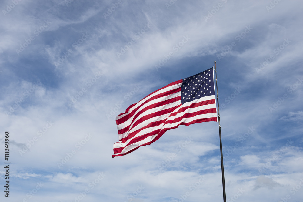 american flag waving
