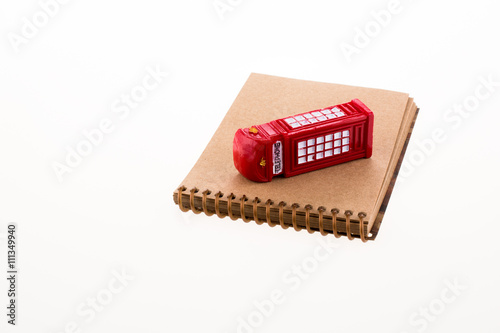 Telephone boot with notebook photo