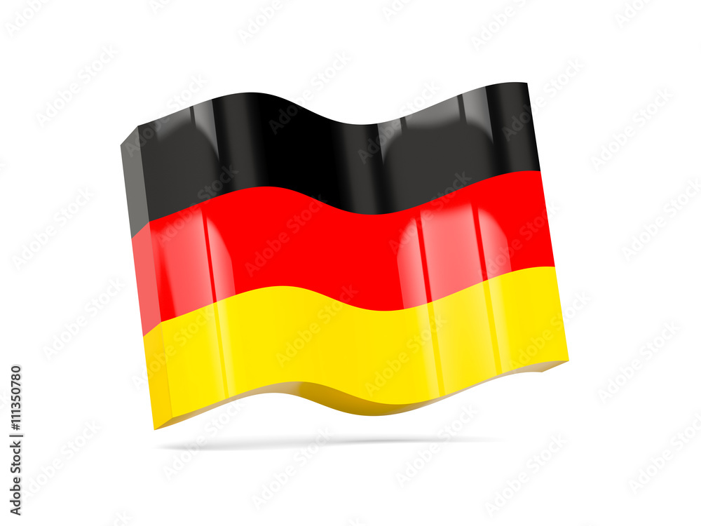 Fototapeta premium Wave icon with flag of germany