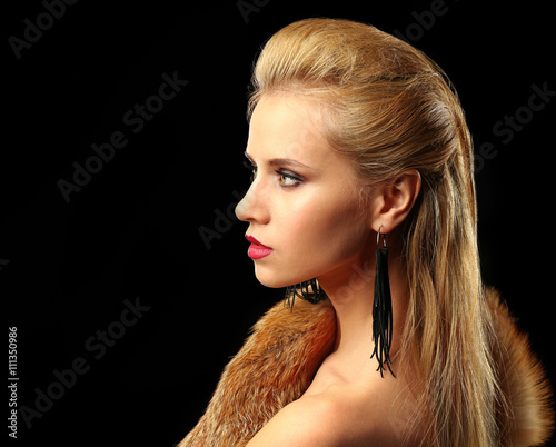 Beautiful young woman with ...