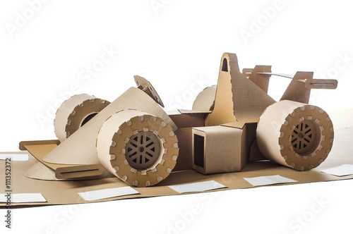 cardboard racing car