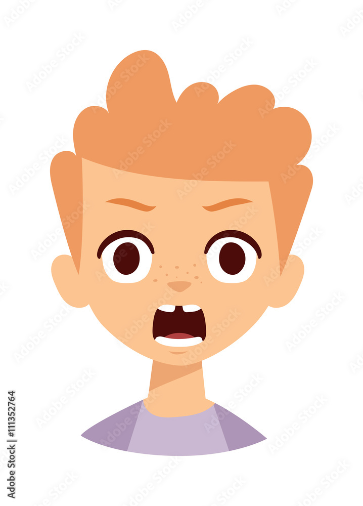 Redhead boy vector illustration. Redhead boy vector illustration.