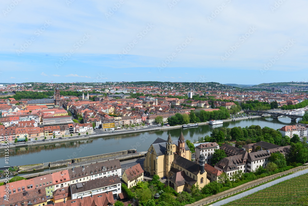 Stadt Würzburg Luftansicht