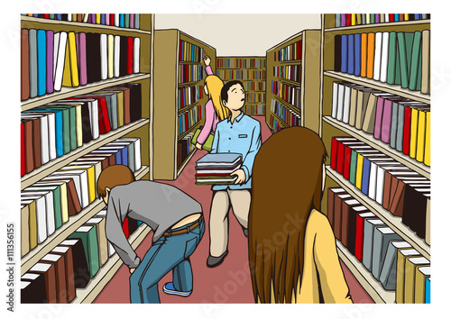 〝図書館〟のイメージイラスト