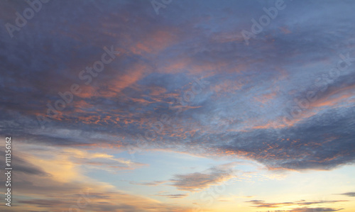 Natural background of the colorful sky and cloud, During the time sunrise and sunset