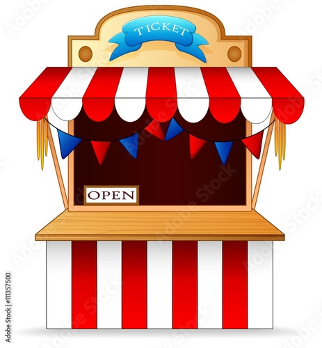 tent festival ticket seller
