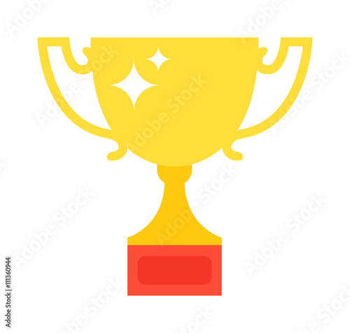 Champion cup vector icon. photo