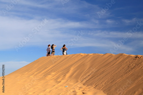 the desert at Vietnam with blue sky