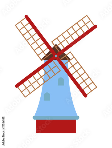 Vector mill illustration.