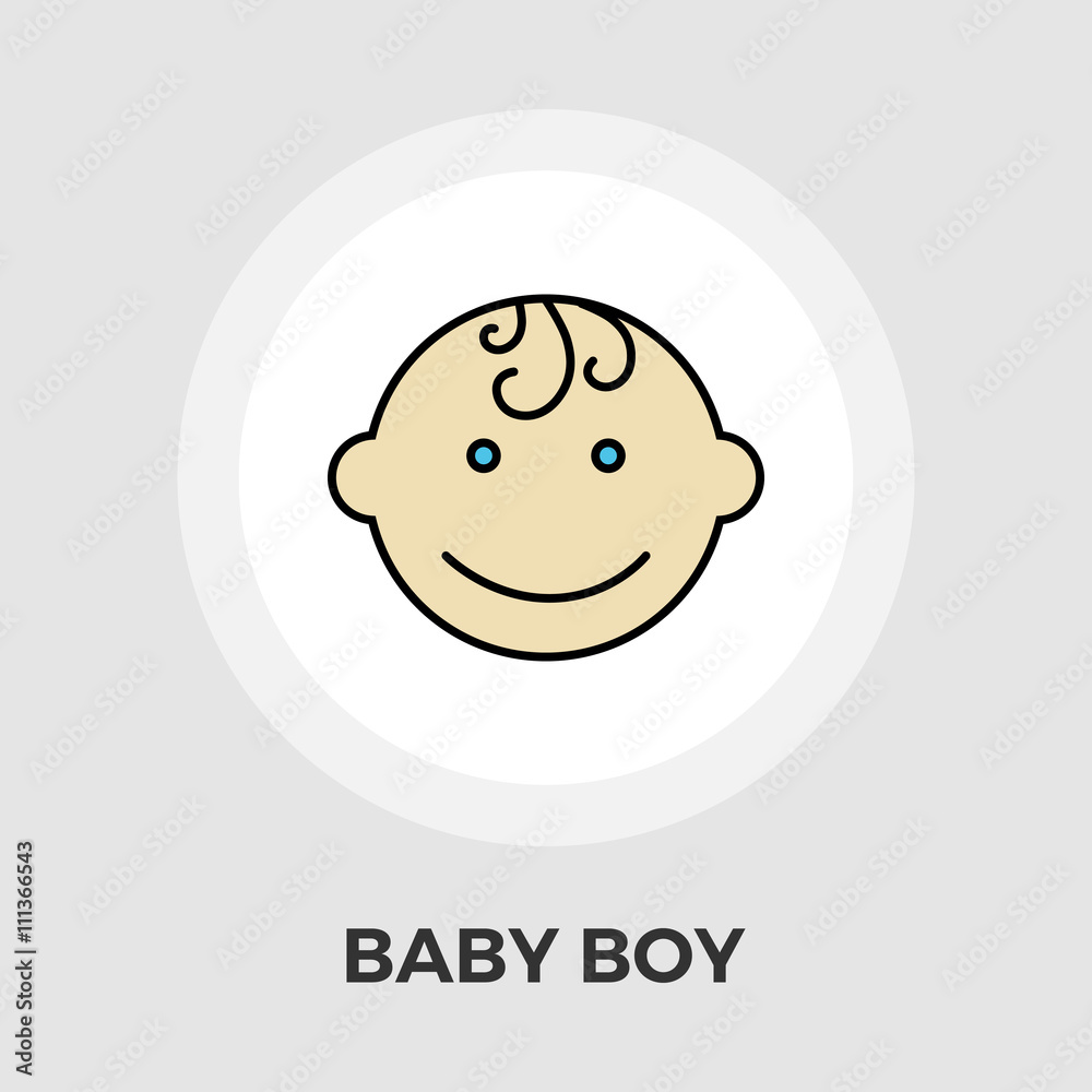Fototapeta premium Baby Boy Flat Icon