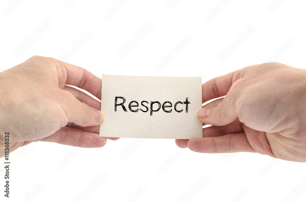 Respect text concept Respect text concept
