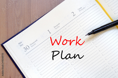 Work plan write on notebook © eenevski