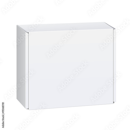 White Package Box Opened. For electronic device