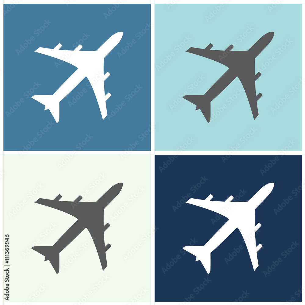 Four Airplane Silhouettes