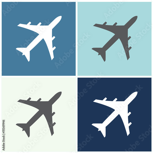 Four Airplane Silhouettes