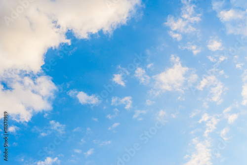 White clouds on the blue sky. Sky texture