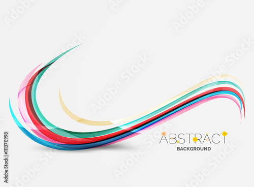 Colorful stripes wave composition, business template
