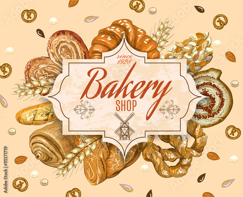 Vintage bakery banner