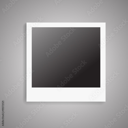 Photo frame with shadow vector illustration.