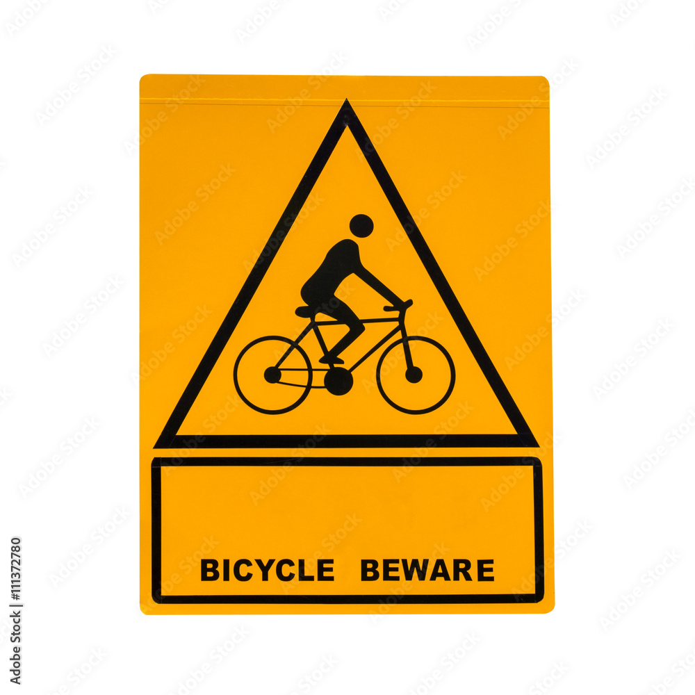 Bike sign on white Bike sign on white
