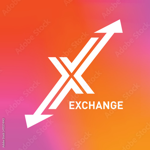 Arrow logo. letter X logo design template.