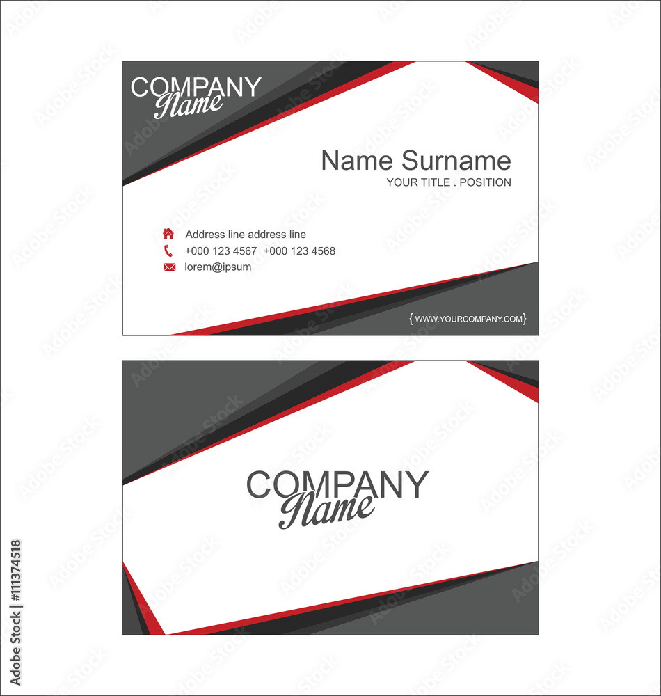 Fototapeta premium Modern simple business card template