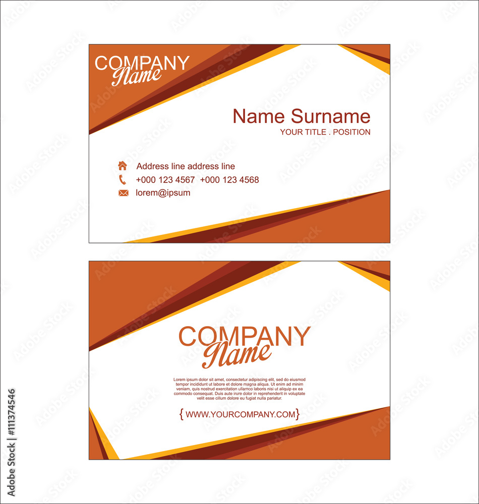 Naklejka premium Modern simple business card template