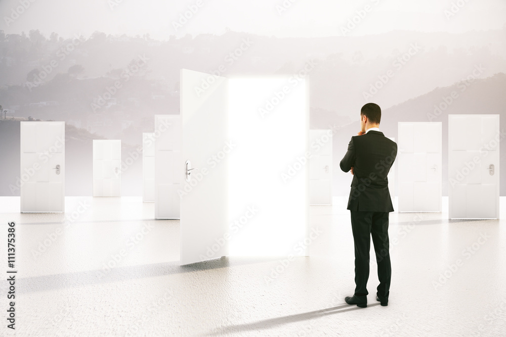 Success concept with businessman Success concept with businessman