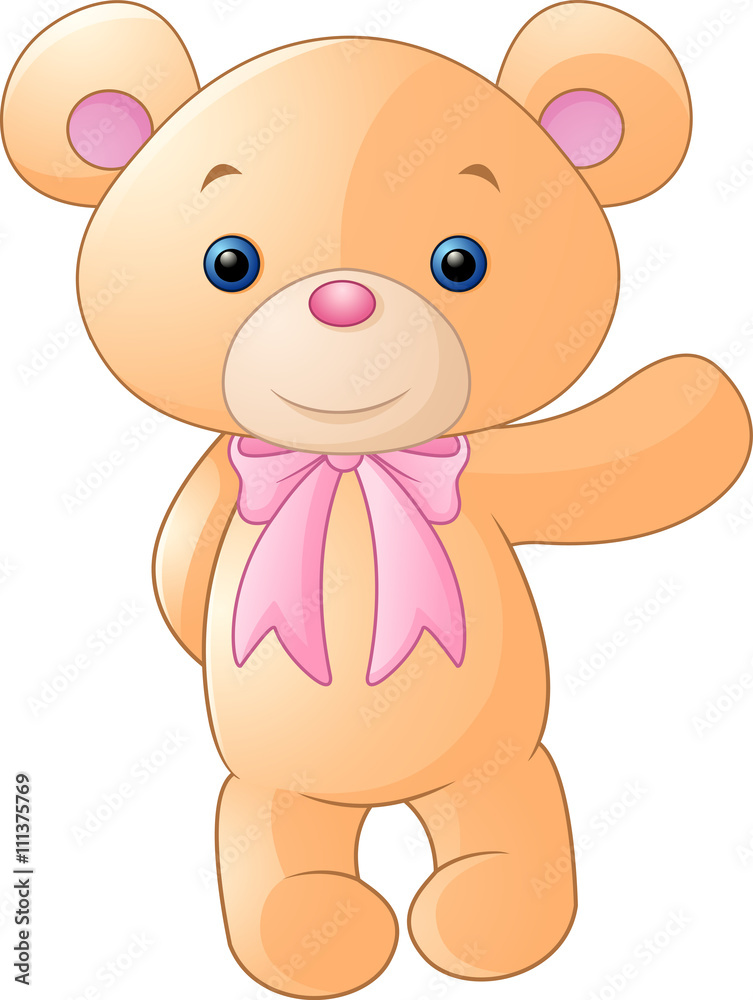 Fototapeta premium Happy brown bear cartoon
