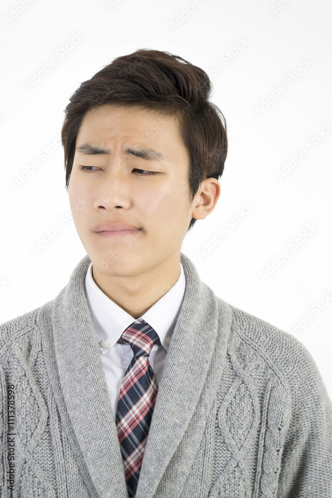 Asian businessman worry something Asian businessman worry something