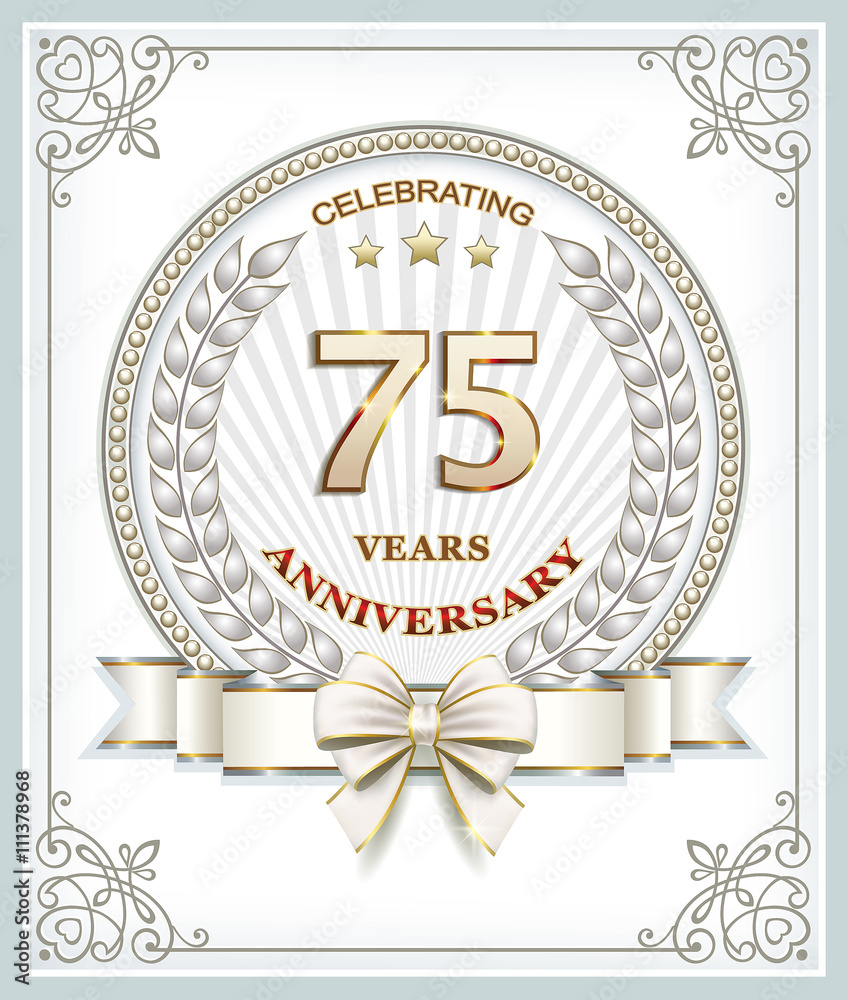 Anniversary card 75 years
