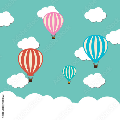Vector hot air ballon icon