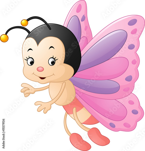 Cute butterfly cartoon