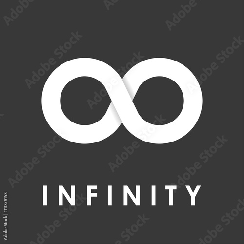 Vector white infinity icons set