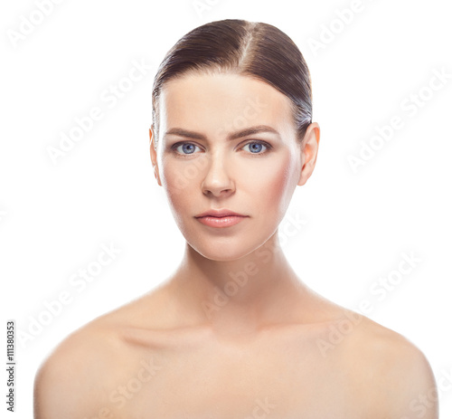 beautiful young woman with healthy face and clean skin