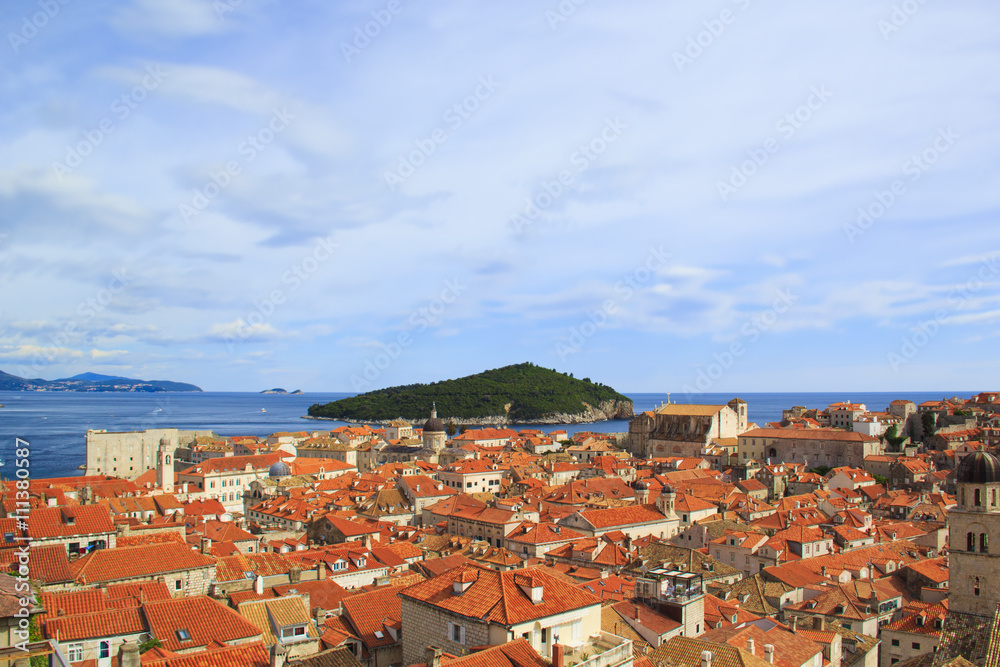 View of the ancient city of Dubrovnik, Croatia