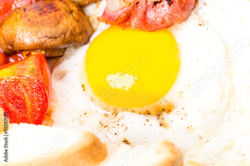 Traditional english breakfast closeup.