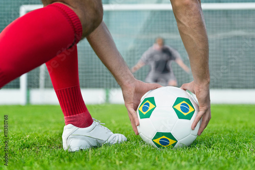 Penalty kick in Brazil photo