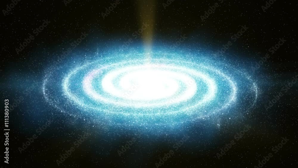 Rotating blue spiral galaxy