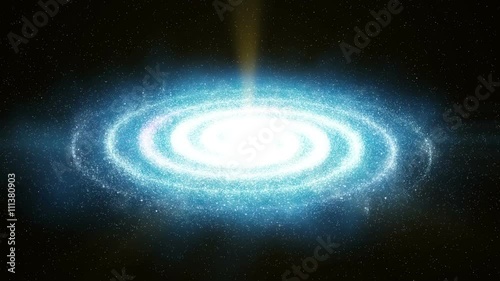 Rotating blue spiral galaxy