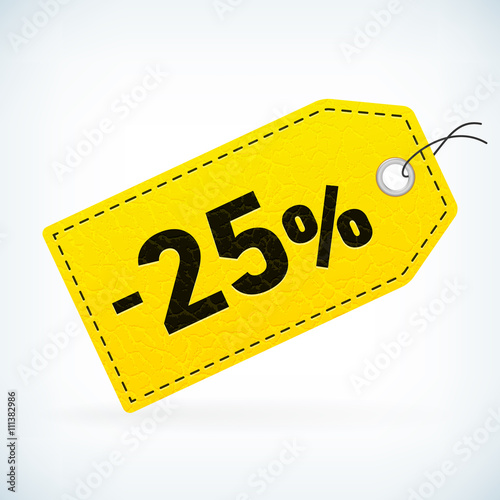 Yellow leather detailed business sale -25% price labels