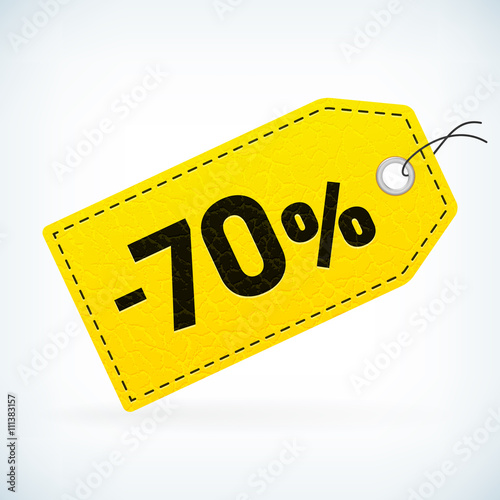 Yellow leather detailed business sale -70% price labels