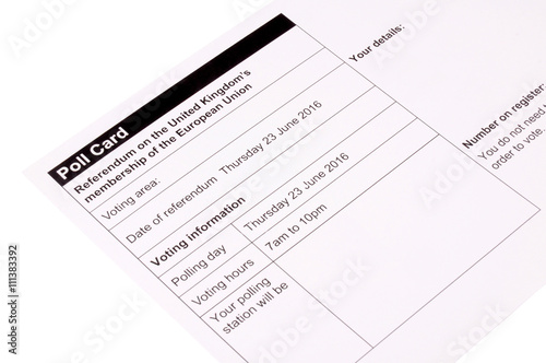 European Union Referendum Polling Card © philip kinsey
