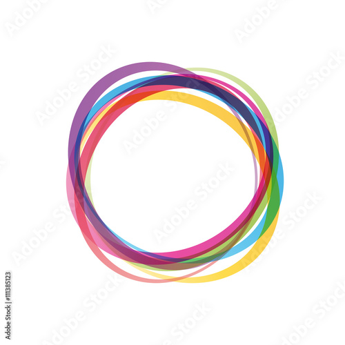 Vector rainbow Rings Background