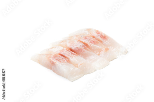 raw sashimi isolated on white background
