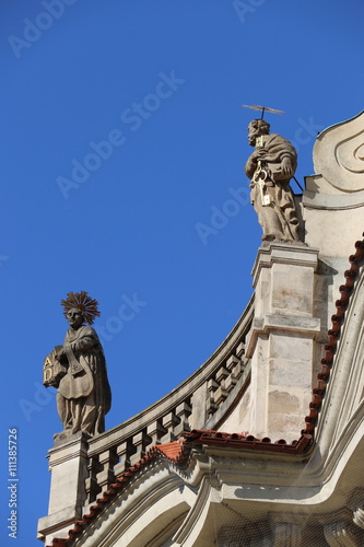 Détail de l'église Saint-Nicolas de Mala Strana à Prague