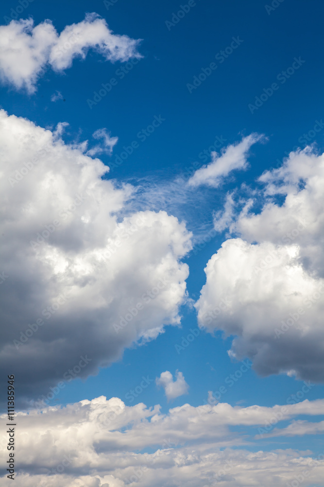 Obraz premium white clouds in the blue sky. background